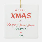 クリスマスかわいい セラミックオーナメント (裏面)