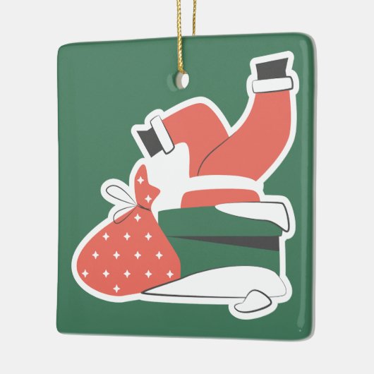 クリスマスかわいい セラミックオーナメント (左)