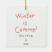 クリスマスかわいい セラミックオーナメント (裏面)