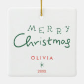 クリスマスかわいい セラミックオーナメント (裏面)