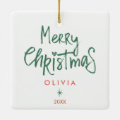 クリスマスかわいい セラミックオーナメント (裏面)