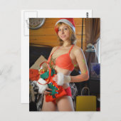 クリスマスかわいこちゃん写真はがき ポストカード (正面/裏面)