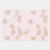 クリスマスかわいらしの木々が星を聞く ラッピングペーパーシート (正面2)