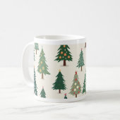 クリスマスかわいらしの木の写真を持つカップ コーヒーマグカップ (正面左)