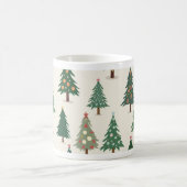 クリスマスかわいらしの木の写真を持つカップ コーヒーマグカップ (中央)