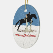 クリスマスかわいらしの馬のジャンプ セラミックオーナメント (左)