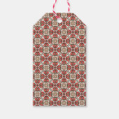 クリスマスかわいらしダマスク ギフトタグ (正面)