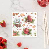 クリスマスかわいらしナプキン スタンダードカクテルナプキン (インサイチュ)