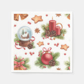 クリスマスかわいらしナプキン スタンダードカクテルナプキン (正面)