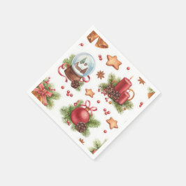クリスマスかわいらしナプキン スタンダードカクテルナプキン