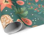 クリスマスかわいらしパターン ラッピングペーパー (ロールコーナー)