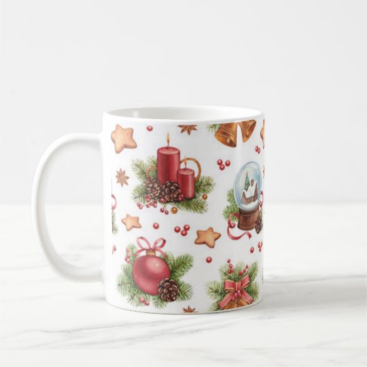 クリスマスかわいらしマグカップ コーヒーマグカップ (左)