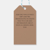 クリスマスかわいらしリース食品ギフト名前をカスタムする ギフトタグ (裏面)