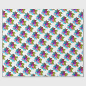 クリスマスかわいらし多肉質フローラ ラッピングペーパー (フラット)