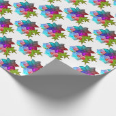 クリスマスかわいらし多肉質フローラ ラッピングペーパー (角)