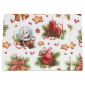 クリスマスかわいらし抱き枕 ラージペーパーバッグ (正面)