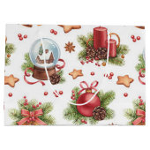 クリスマスかわいらし抱き枕 ラージペーパーバッグ (裏面)