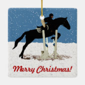クリスマスかわいらし馬ジャンパー セラミックオーナメント (裏面)