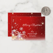 クリスマスかわいらし、小さなグリーティングカード ノートカード (正面/裏面インサイチュ)