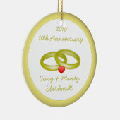 クリスマスか結婚記念日 セラミックオーナメント (右)