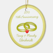 クリスマスか結婚記念日 セラミックオーナメント (左)