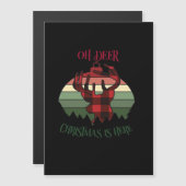 クリスマスがきた！ 愛らしい鹿のいる楽しい雰囲気 (正面/裏面)