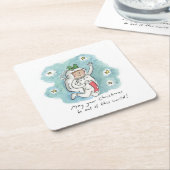 クリスマスがこの世から出てきてくれないか スクエアペーパーコースター (アングル)