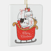 クリスマスがそりのセラミックオーナメント セラミックオーナメント (右)