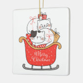 クリスマスがそりのセラミックオーナメント セラミックオーナメント (左)