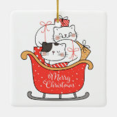 クリスマスがそりのセラミックオーナメント セラミックオーナメント (裏面)