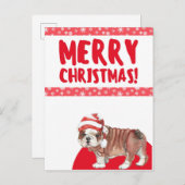クリスマスがとってもかわいい犬 ポストカード (正面/裏面)