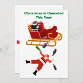 クリスマスがキャンセルされたカード 招待状 (正面/裏面)