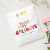 クリスマスがテーマの可愛い犬のファミリー　モダン フェイバーバッグ (封をした状態)