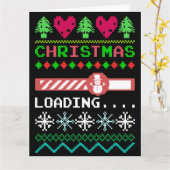 クリスマスがローディング中 面白い ダサいクリスマススウェット カード (黄色い花)