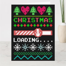 クリスマスがローディング中 面白い ダサいクリスマススウェット カード