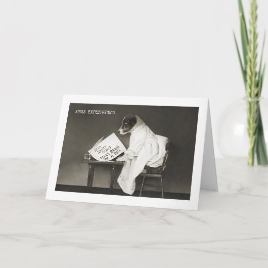 クリスマスがヴィンテージ·クリスマスを期待 シーズンカード (正面)