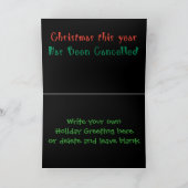 クリスマスが取り消されおもしろいた シーズンカード (内部)