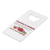 クリスマスが取り消された クレジットカード栓抜き (裏面アングル)