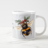 クリスマスが喜びに満ちたBEEでありますように ジャンボコーヒーマグカップ (右)