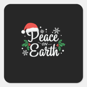クリスマスが地球で贈与平和 スクエアシール