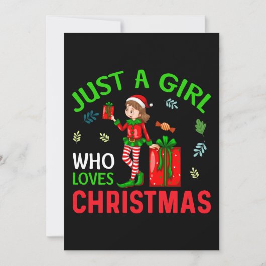 "クリスマスが大好きなただの女の子" 招待状 (正面)