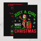 "クリスマスが大好きなただの女の子" 招待状 (正面/裏面)