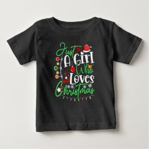 クリスマスが大好きなだけの女の子-64714 ベビーTシャツ