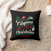 クリスマスが大好きなフィリピン人 クッション (ブランケット)