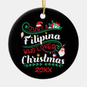 クリスマスが大好きなフィリピン人 セラミックオーナメント (正面)