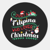 クリスマスが大好きなフィリピン人 ラウンドシール (正面)
