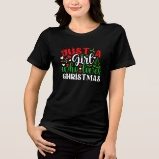 クリスマスが大好きな女の子だ トライブレンドＴシャツ