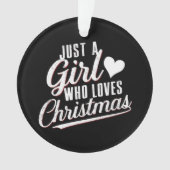 クリスマスが大好きな女の子 オーナメント (正面)