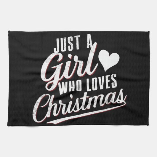 クリスマスが大好きな女の子 キッチンタオル (横)