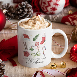 クリスマスが大好きな女の子 コーヒーマグカップ